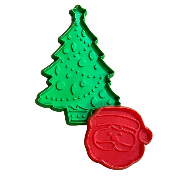 Hallmark Other - Two Vintage Hallmark Cookie Cutters Christmas Tree Santa